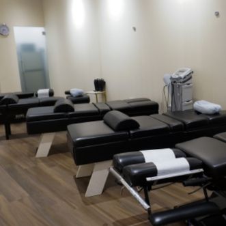 Adjusment beds inside clinic
