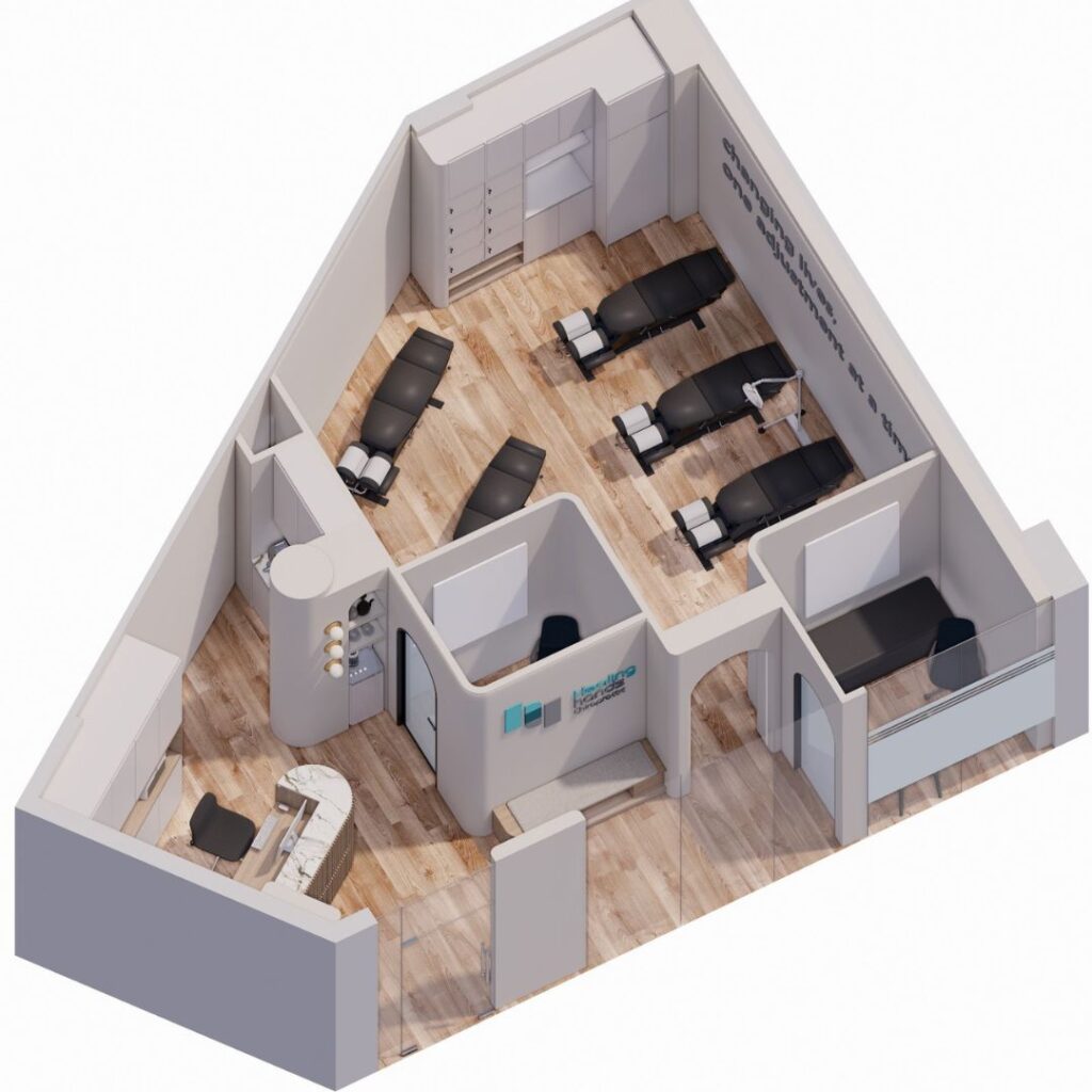 Yishun Healing Hands Chiropractic Clinic Isometric View Front